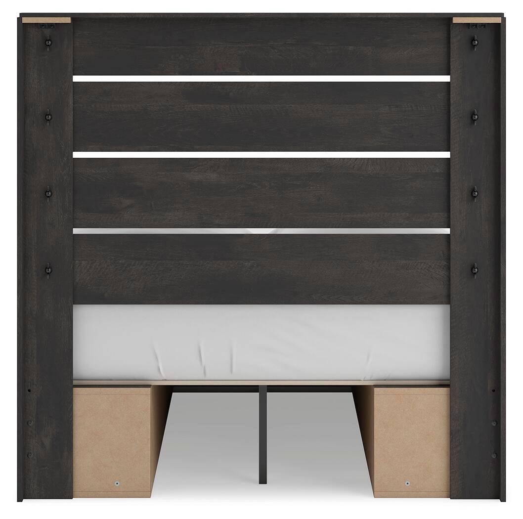 Delmorta Full Panel Bed with Storage