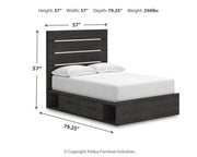 Delmorta Full Panel Bed with Storage