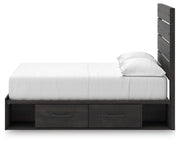 Delmorta Full Panel Bed with Storage