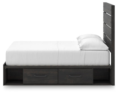 Delmorta Full Panel Bed with Storage