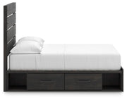 Delmorta Full Panel Bed with Storage