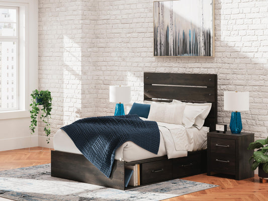 Delmorta Full Panel Bed with Storage