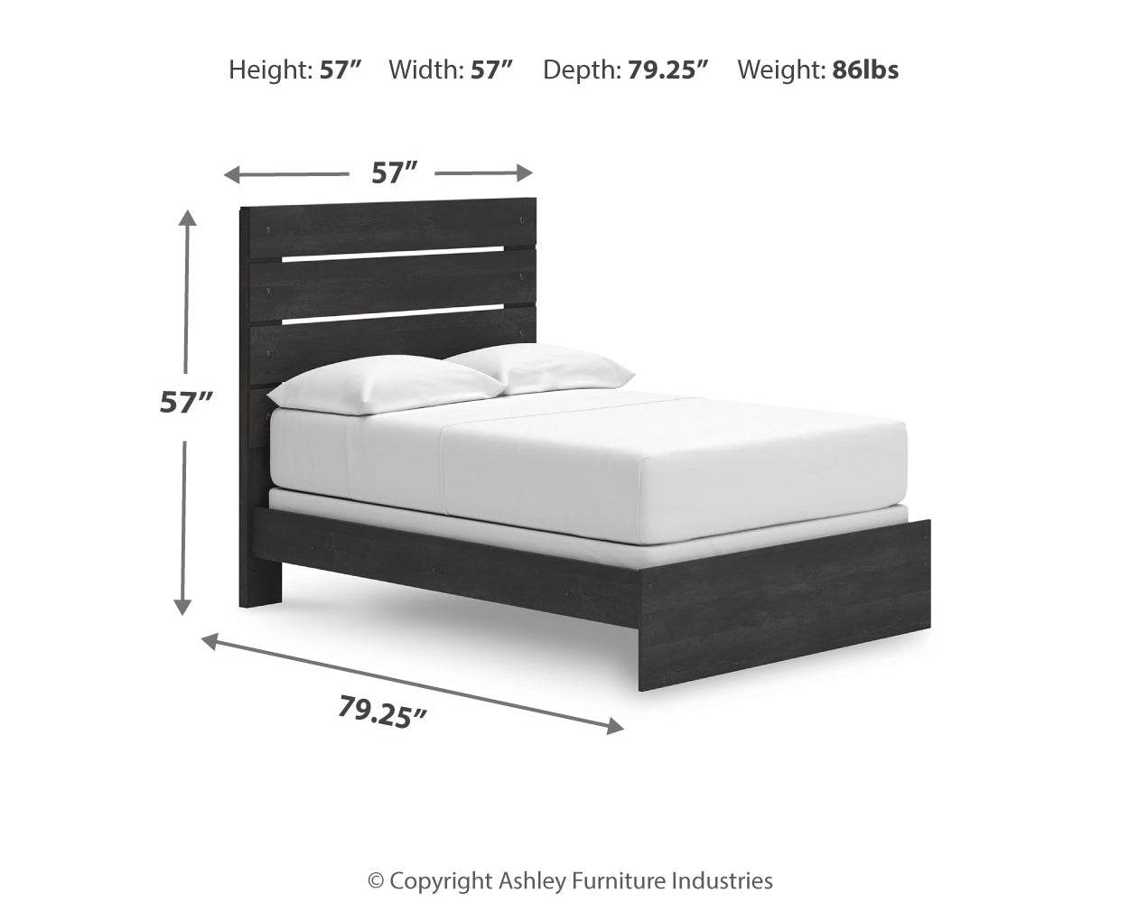 Delmorta Full Panel Bed