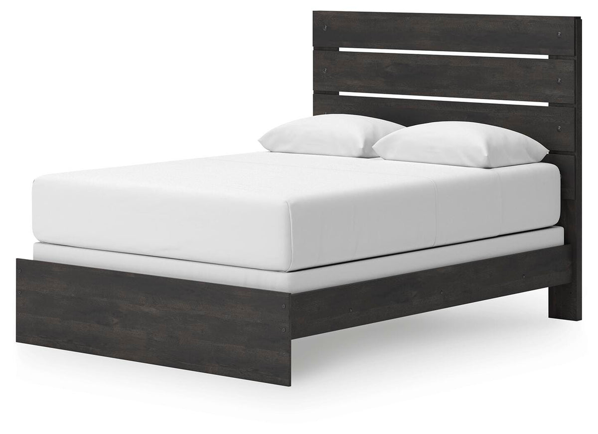 Hollivern Queen Panel Bed, Dresser, Mirror and Nightstand