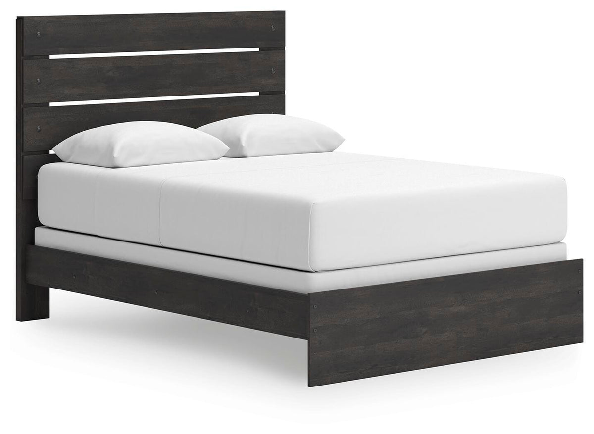 Hollivern Queen Panel Bed, Dresser, Mirror and Nightstand