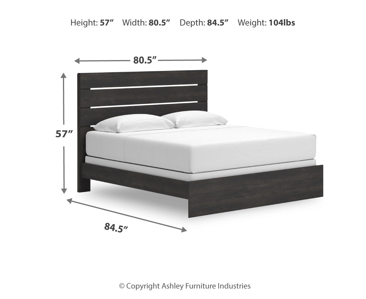Delmorta King Panel Bed