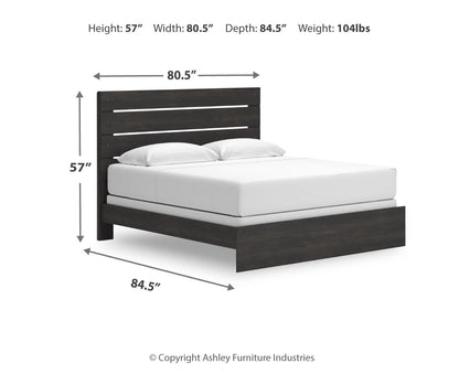 Delmorta King Panel Bed