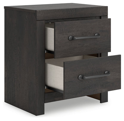 Delmorta Two Drawer Night Stand