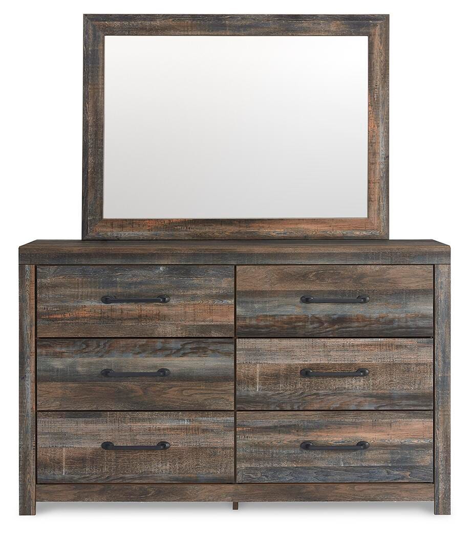 Drystan Full Panel Bed, Dresser and Mirror