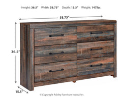 Drystan Six Drawer Dresser