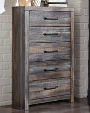 Drystan Twin Panel Bed with 4 Storage Drawers, Dresser, Mirror, Chest and Nightstand