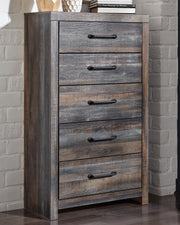 Drystan Queen Bookcase Storage Bed, Chest and 2 Nightstands