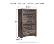 Drystan King Bookcase Bed with 4 Storage Drawers with Mirrored Dresser and Chest