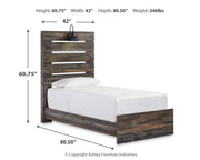 Drystan Twin Panel Bed with 4 Storage Drawers, Dresser, Mirror and Chest