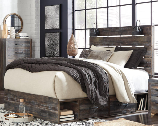 Drystan Queen Panel Bed with 4 Storage Drawers