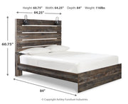 Drystan Queen Panel Bed with Mirrored Dresser and Nightstand