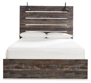 Drystan Queen Panel Bed with Mirrored Dresser