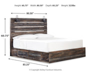 Drystan King Panel Bed with 4 Storage Drawers