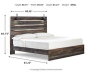 Drystan King Panel Bed with Mirrored Dresser