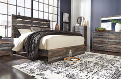 Drystan King Panel Bed, Dresser, Mirror, Chest and Nightstand