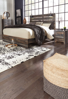 Drystan King Panel Bed, Dresser, Mirror and Chest