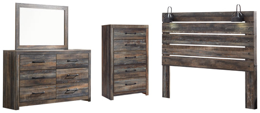 Cambeck King Panel Headboard, Dresser, Mirror and Chest