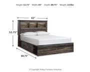 Drystan Queen Bookcase Bed with 2 Storage Drawers, Dresser, Mirror, Chest and Nightstand