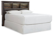 Drystan Queen Bookcase Headboard, Dresser, Mirror and Chest