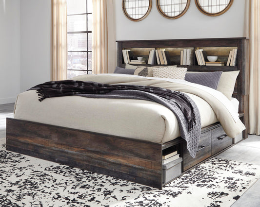 Drystan King Bookcase Bed with 2 Storage Drawers