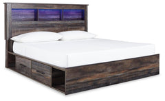 Drystan King Bookcase Bed with 4 Storage Drawers