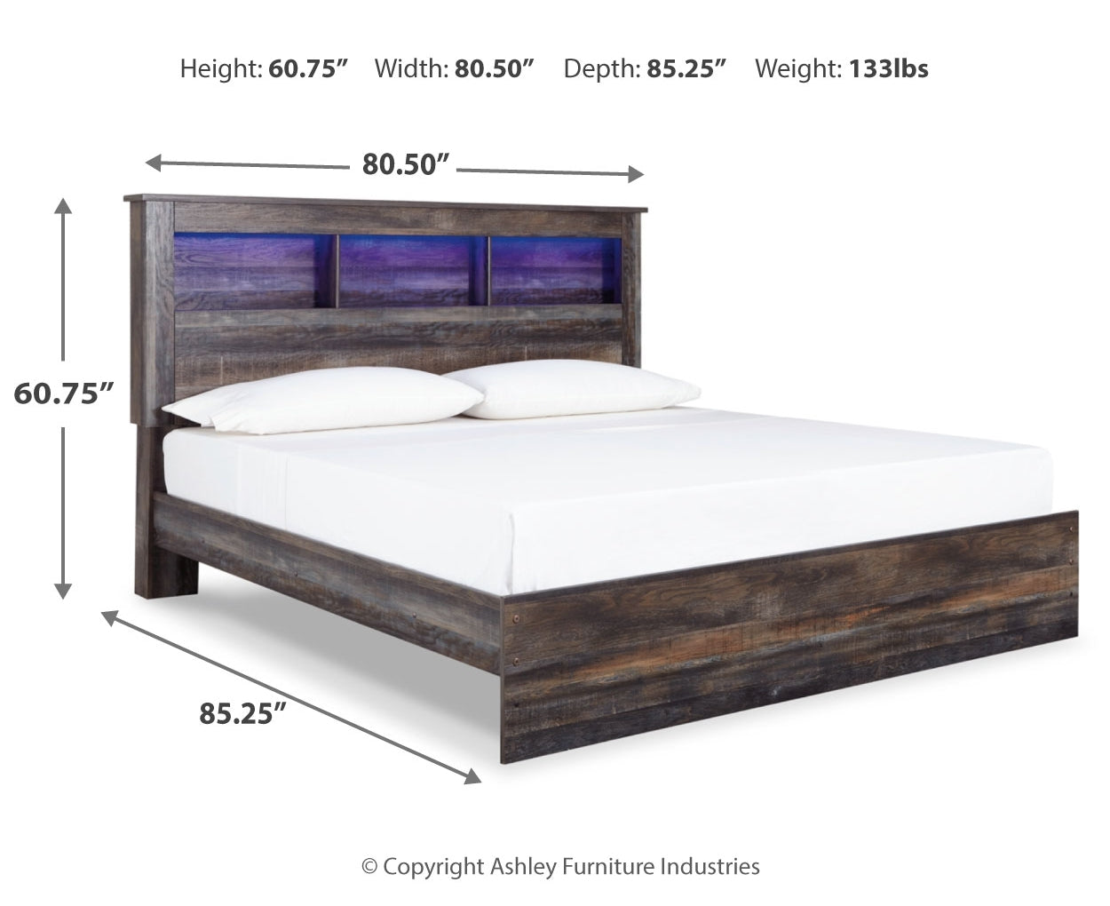 Drystan King Bookcase Bed