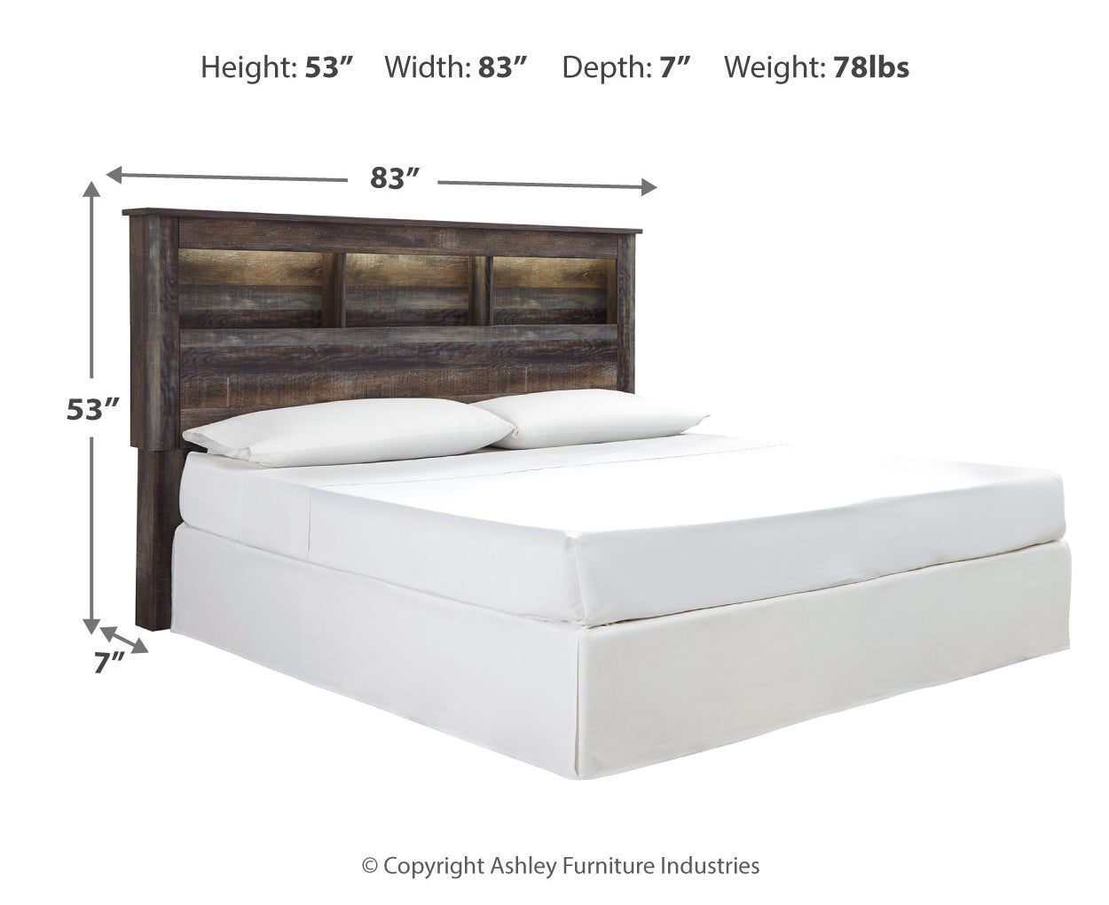 Drystan King/Cal King Bookcase HDBD