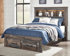 Drystan Full Bookcase Storage Bed, Chest and Nightstand