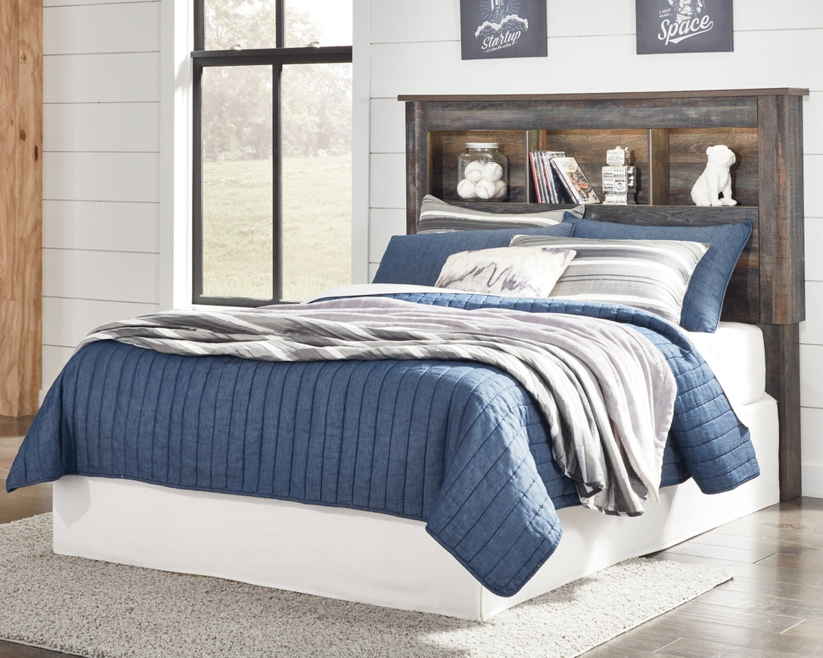 Drystan Full Bookcase Headboard, Dresser, Mirror and Chest