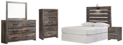 Drystan Full Panel Headboard, Dresser, Mirror, Chest and Nightstand