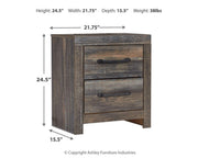 Drystan Two Drawer Night Stand