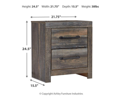 Drystan Two Drawer Night Stand