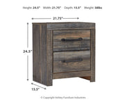 Drystan King Panel Headboard Bed with Mirrored Dresser, Chest and Nightstand