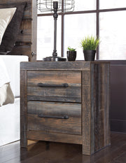 Drystan Full Bookcase Bed with 2 Storage Drawers with Mirrored Dresser, Chest and Nightstand