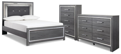 Lodanna Full Panel Bed, Dresser and Chest
