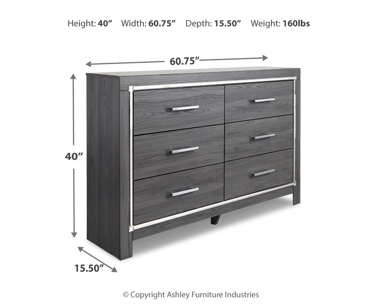 Lodanna Full Upholstered Panel Headboard Bed with Mirrored Dresser