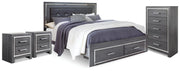 Lodanna King Storage Bed, Chest and 2 Nightstands