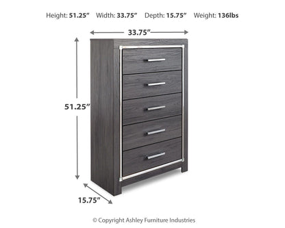 Lodanna Queen Panel Bed with Mirrored Dresser, Chest and Nightstand