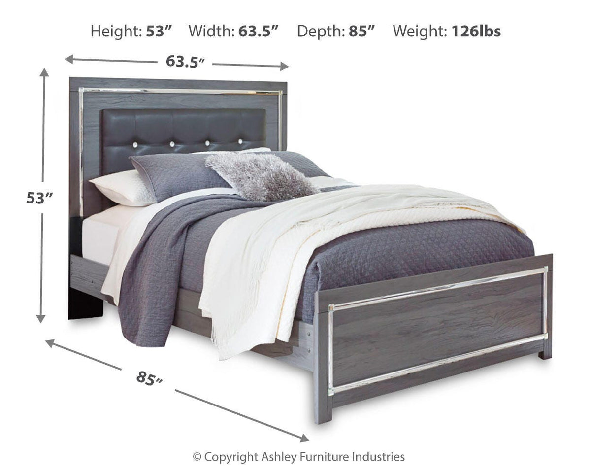 Lodanna Queen Panel Bed with Mirrored Dresser