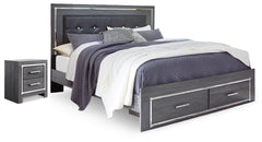 Lodanna King Storage Bed and Nightstand