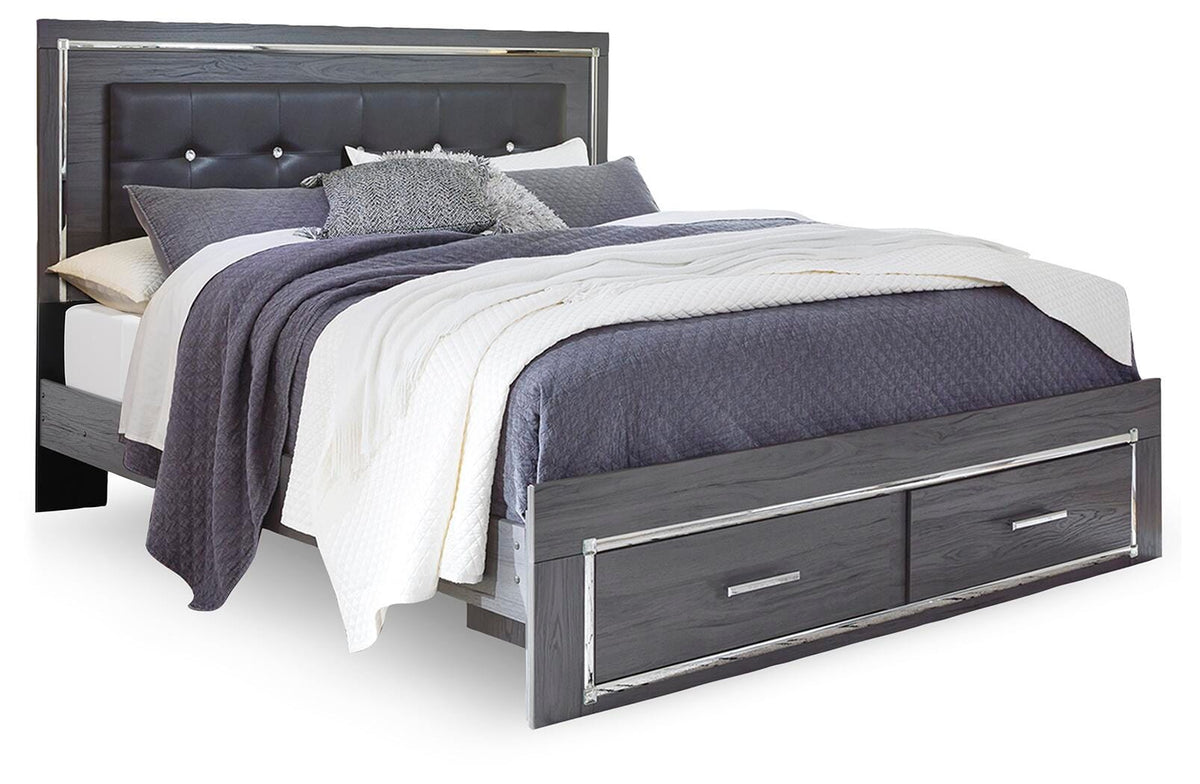 Lodanna King Storage Bed and Nightstand