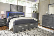 Lodanna King Panel Bed with 2 Storage Drawers