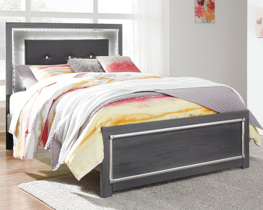 Lodanna Full Panel Bed with Mirrored Dresser