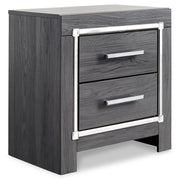 Lodanna King Panel Bed with 2 Storage Drawers, Dresser, Mirror, Chest and Nightstand