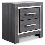 Lodanna King/California King Upholstered Panel Headboard Bed with Mirrored Dresser, Chest and Nightstand